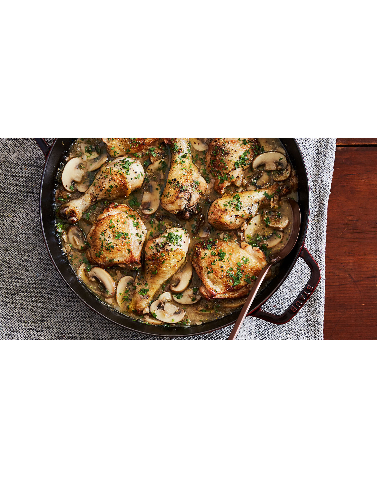 december dinner recipes: easy white wine coq au vin