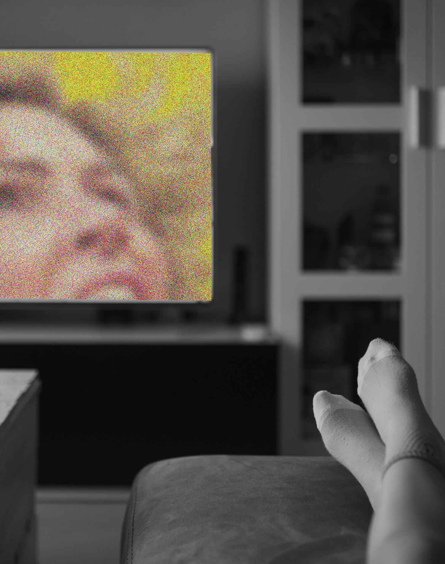 Person with feet up watching the best show of 2025.