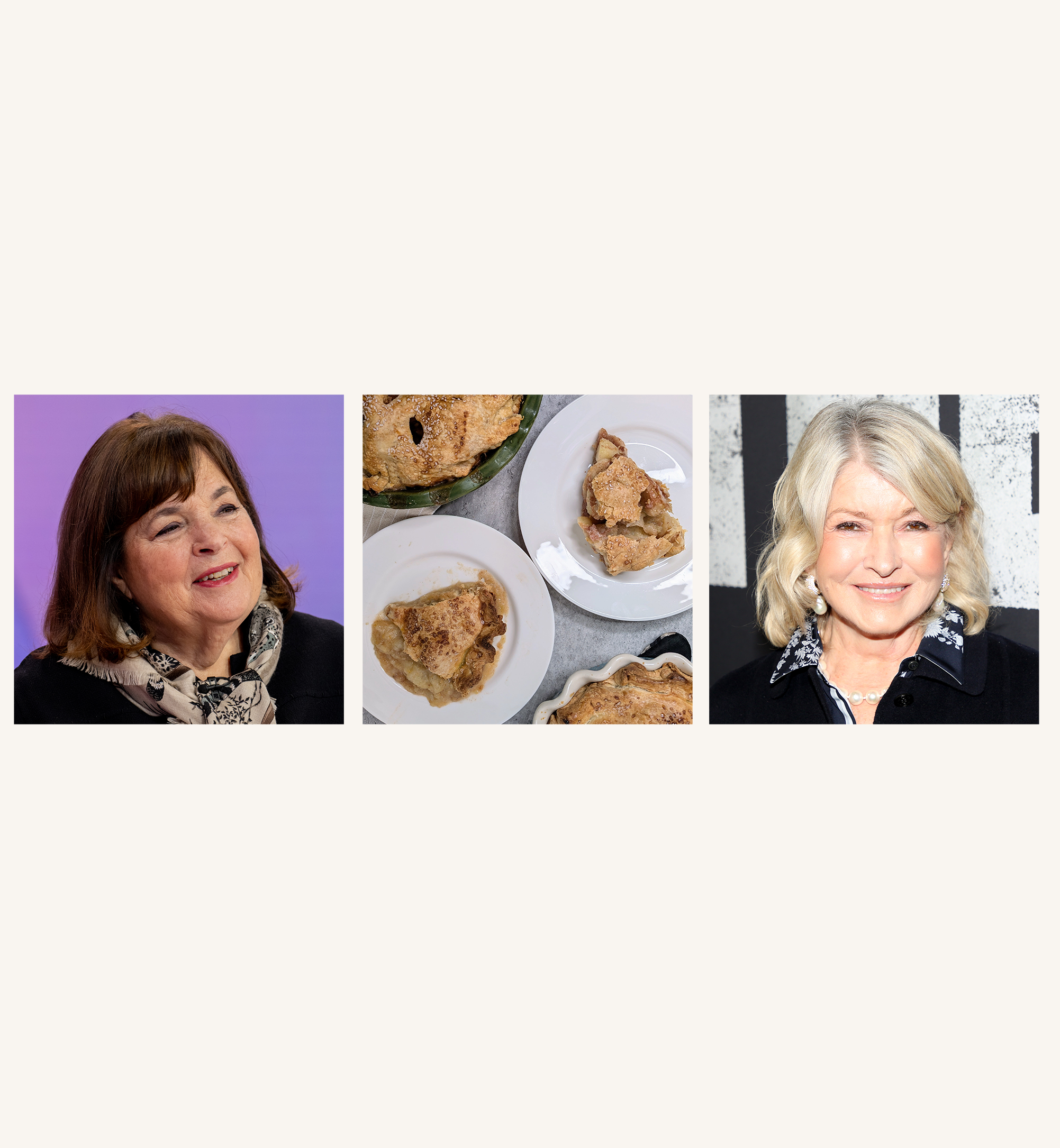 ina garten, martha stewart, apple pies