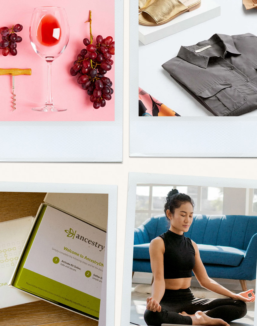 Virtual gifts: Collage of last-minute gifts